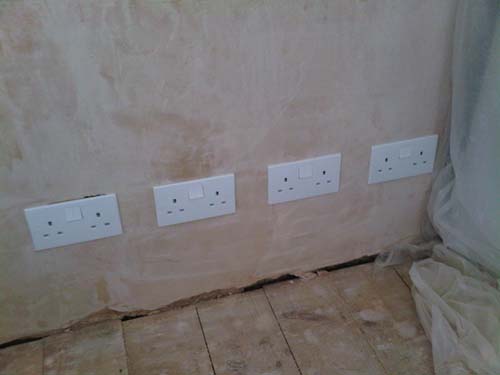 wall socket installation